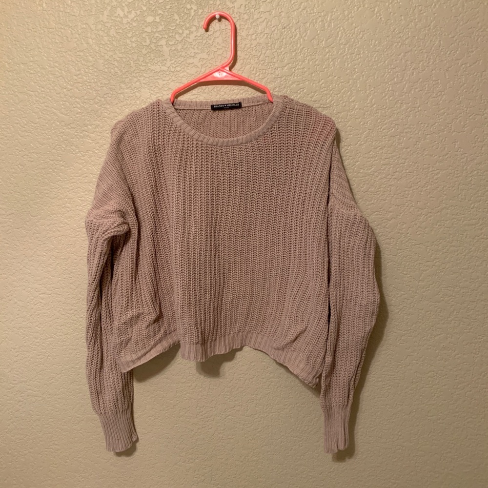 blush brandy melville knit sweater